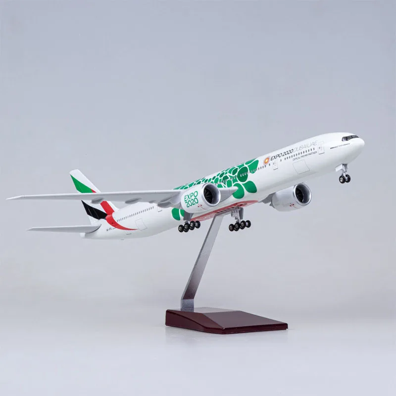 1/157 Scale 47CM Emirates Expo 2020 Boeing 777 Aircraft Model Civil Aviation Passenger Aircraft Simulation Gift
