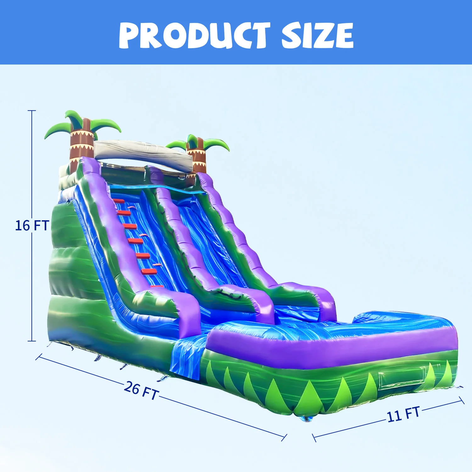 Coconut Tree Summer Ocean Inflatable Castle Inflatable Trampoline Inflatable Slide