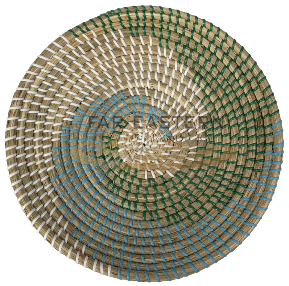 Best selling Eco-friendly unique seagrass rattan bamboo wall hanging decor Made In Viet Nam