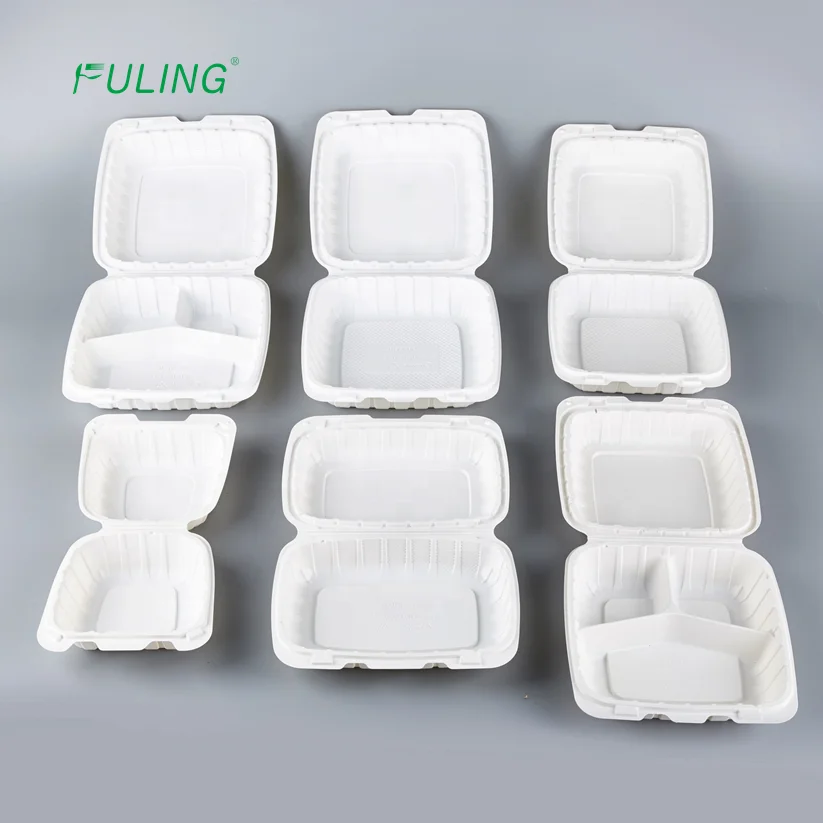 microwave safe takeaway rectangular restaurant food containers factory ,3 compartment plastic disposable food containers