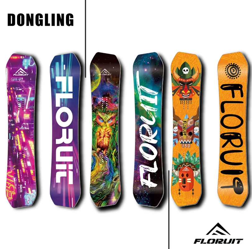 FLORUIT Design snowboard Custom Logos Sandwich Construction Base Sintered Bottom snowboard Winter Skis