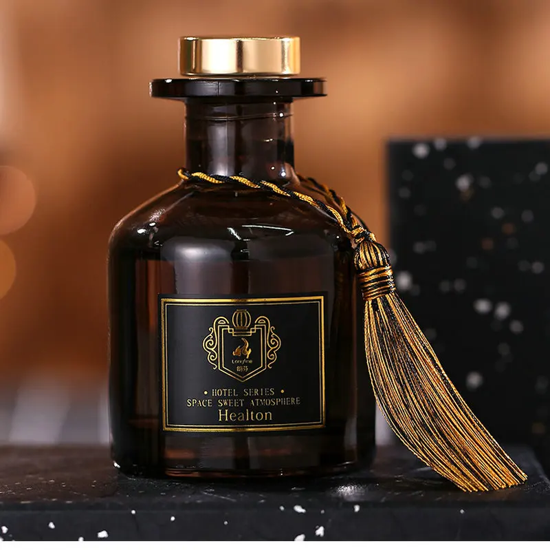 Avertan frost empty round square 120ml glass aroma reed diffuser bottle with wick aromatherapy