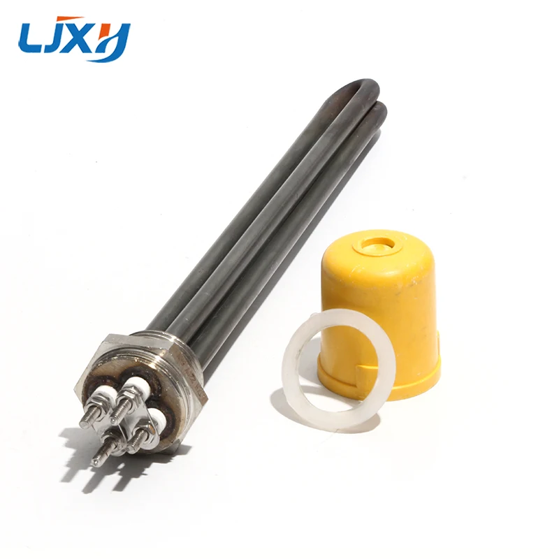 LJXH 3KW/6KW/9KW/12KW 220V DN25 1' 32mm Heating Element Electric Water Heaters Parts Ten Pipe 304Stainless Steel with Green Oil