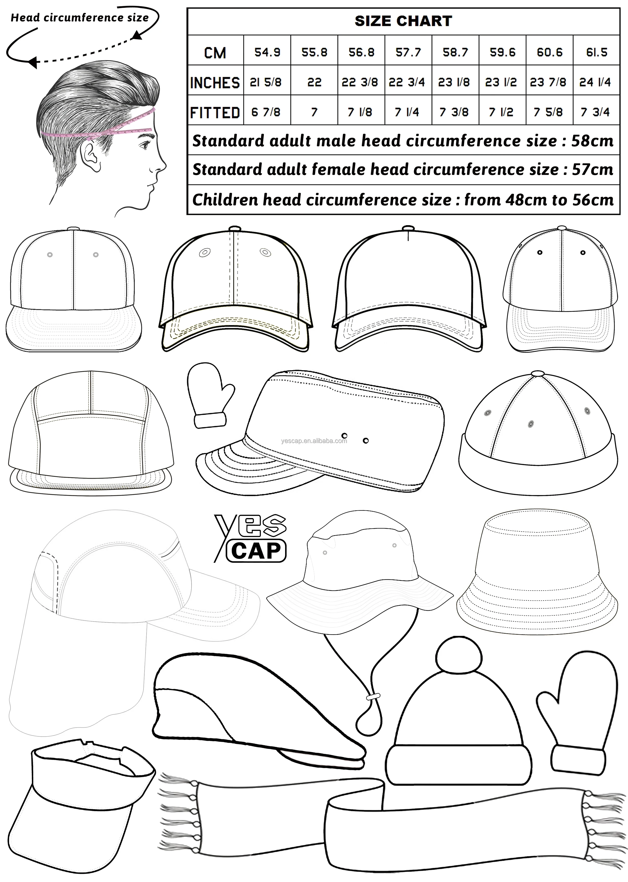 A8-Hats size and Shape