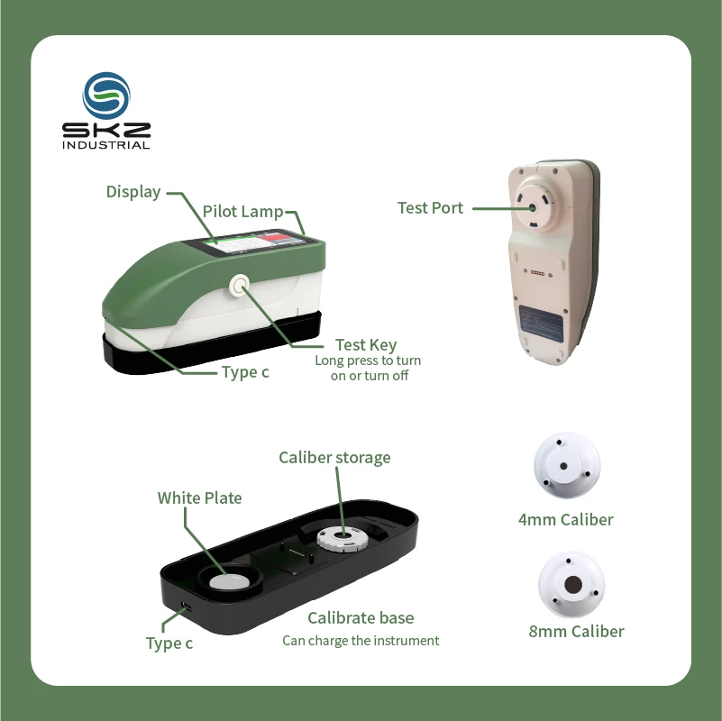 SKZ26 High-precision 4/8mm aperture Handheld Colorimeter/Portable Spectrophotometer