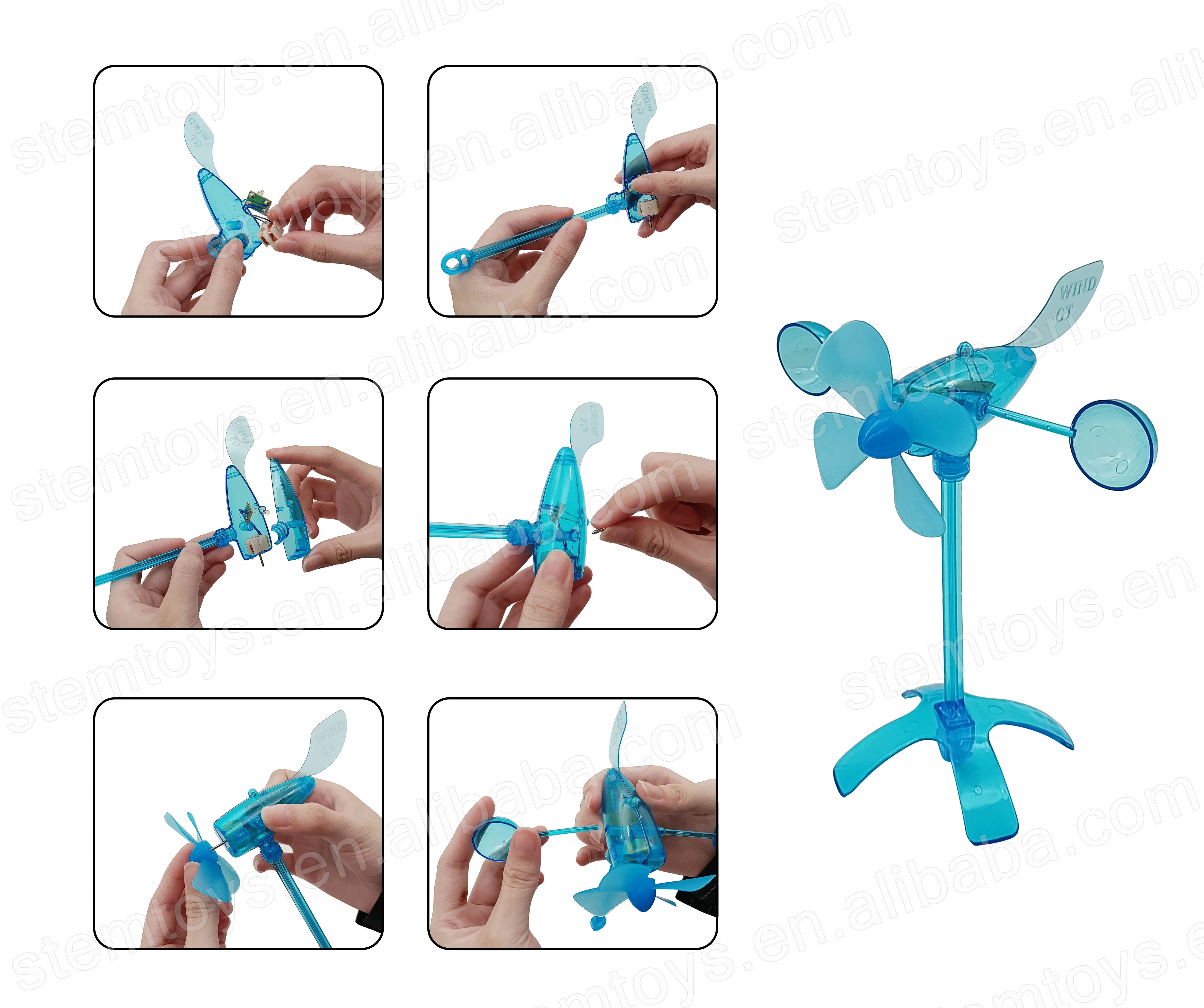 Customization New arrival DIY Wind Power Turbine Science Kit Technology Experiment Stem Gift Educational Toys for kids