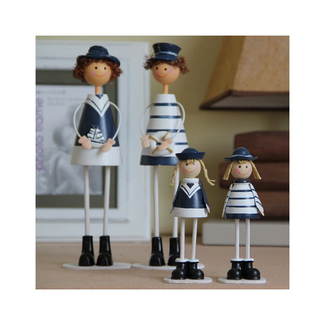 Handicraft Furnishing Articles Wooden Navy Hanging Foot Doll Ornaments (Sitting/Standing)  C100
