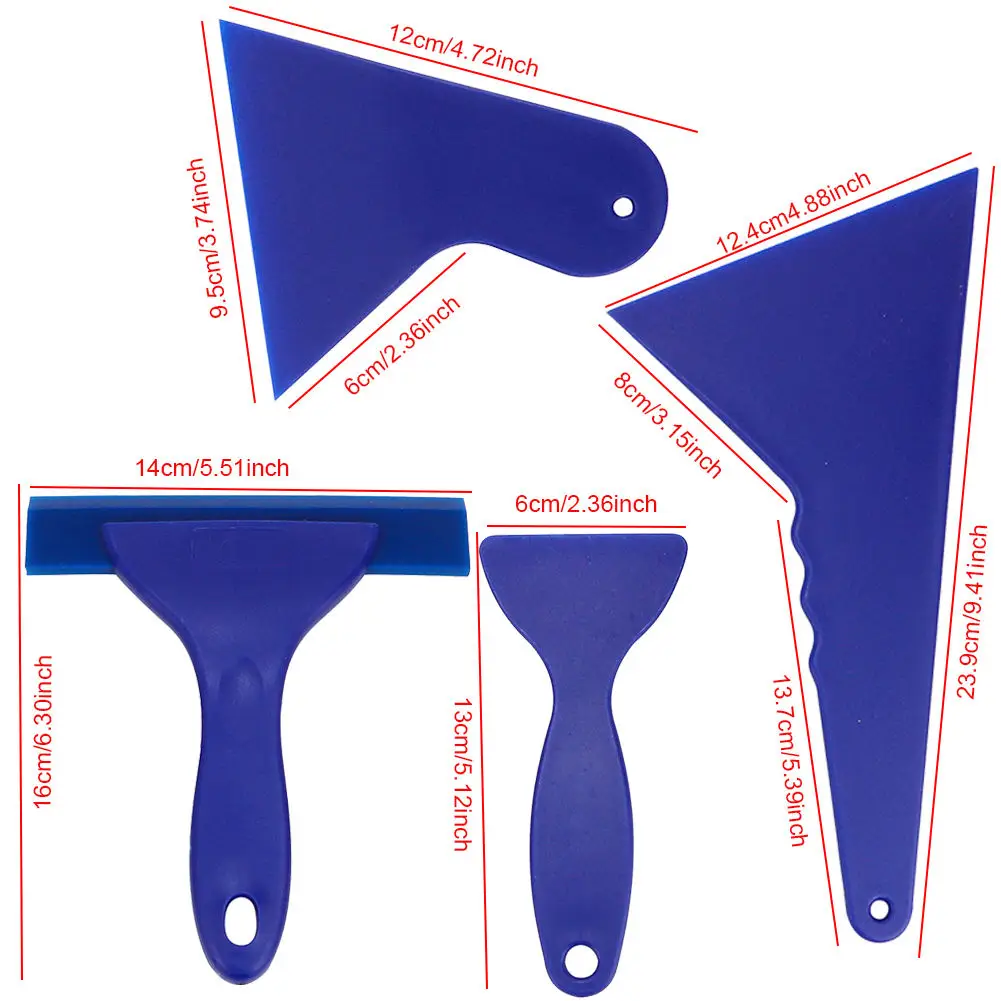 21pcs Pro Vinyl Wraps Applicator Tool Kit Window Tint Film Car Wrapping Tools Felt Squeegees Plastic Scraper Wrap Knife