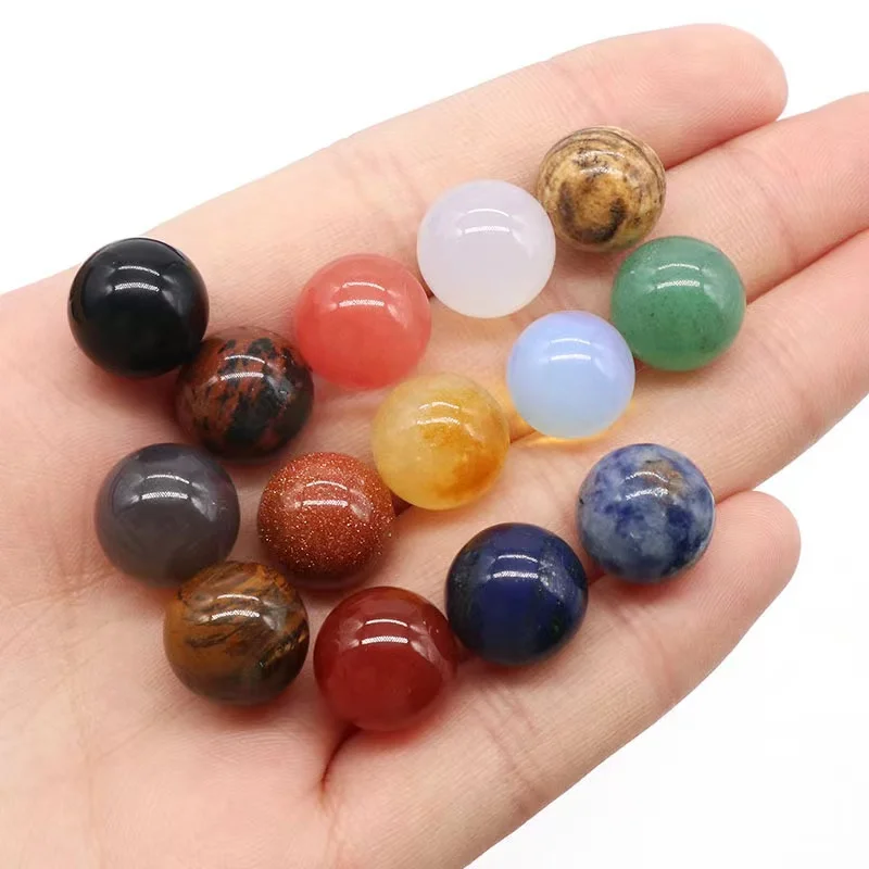 Bulk Wholesale Polished Healing Gem Fengshui Decor Colorful Crystal Stone 12mm Bead For Gifts