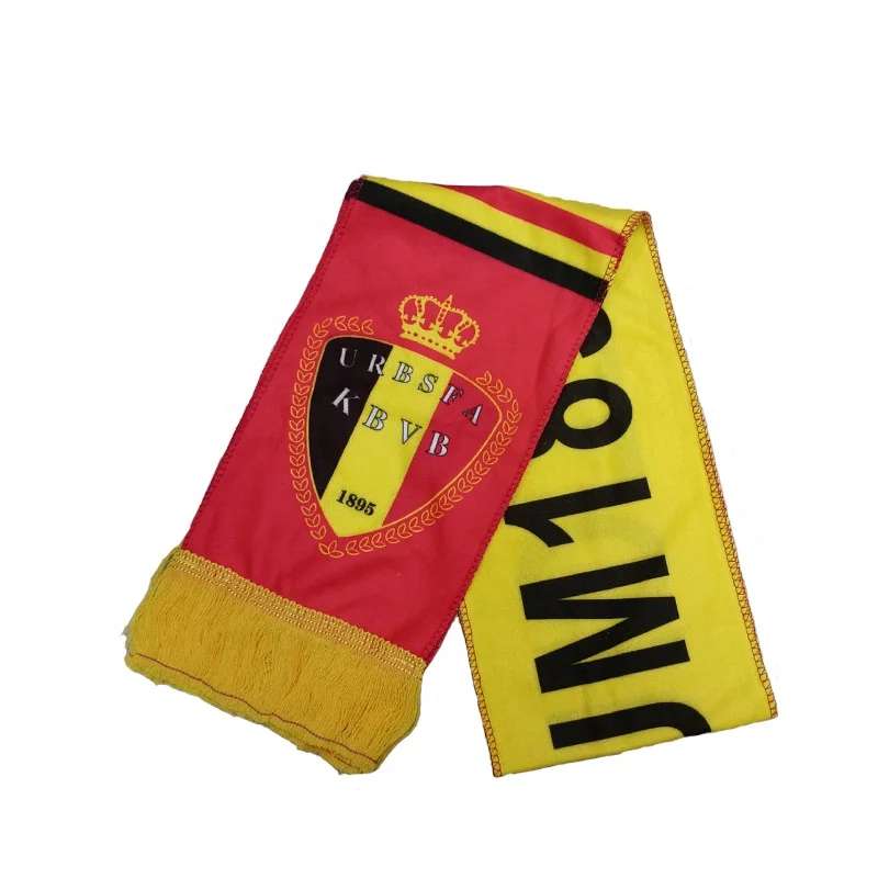 National Soccer High-Definition printed football scarf manufacturer polyester fans scarf with custom logo