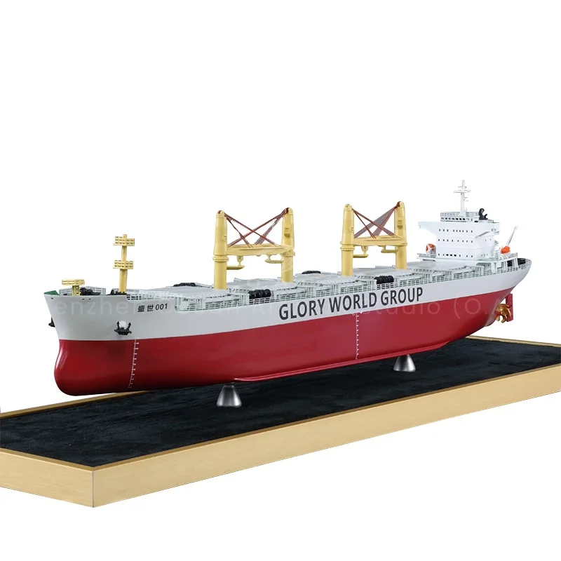 Customized 65cm Miniature Plastic Cargo Ship Model Static Bulk Carrier for Lovers Novelty Gift From Factory