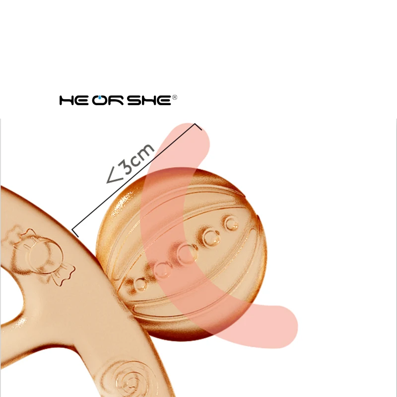 HEORSHE wholesale factory price Flexible and without indentation natural baby silicone teether for babies