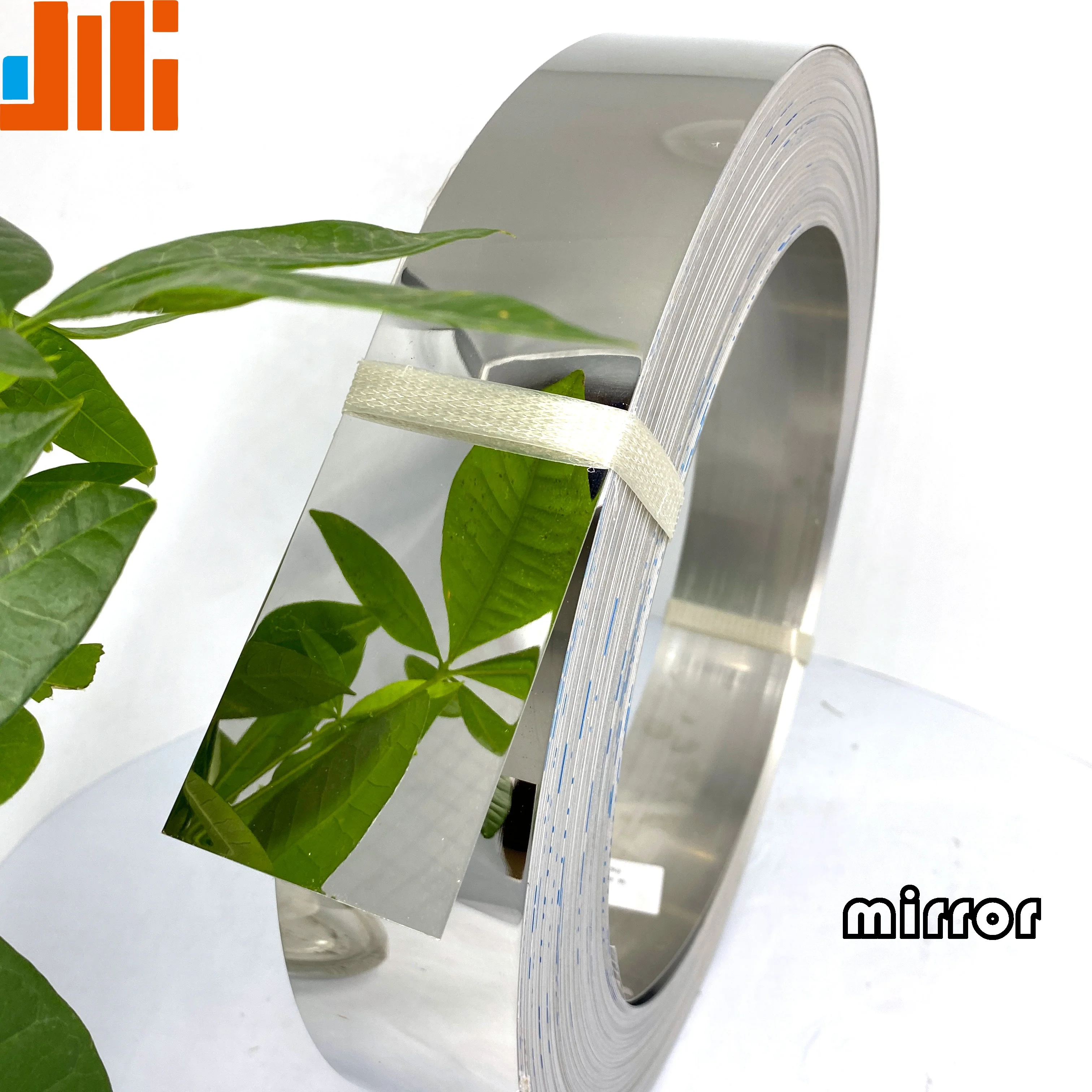 8k mirror stainless steel strip/coil/tape SUS200/300series sliver color Advertising word/logo material