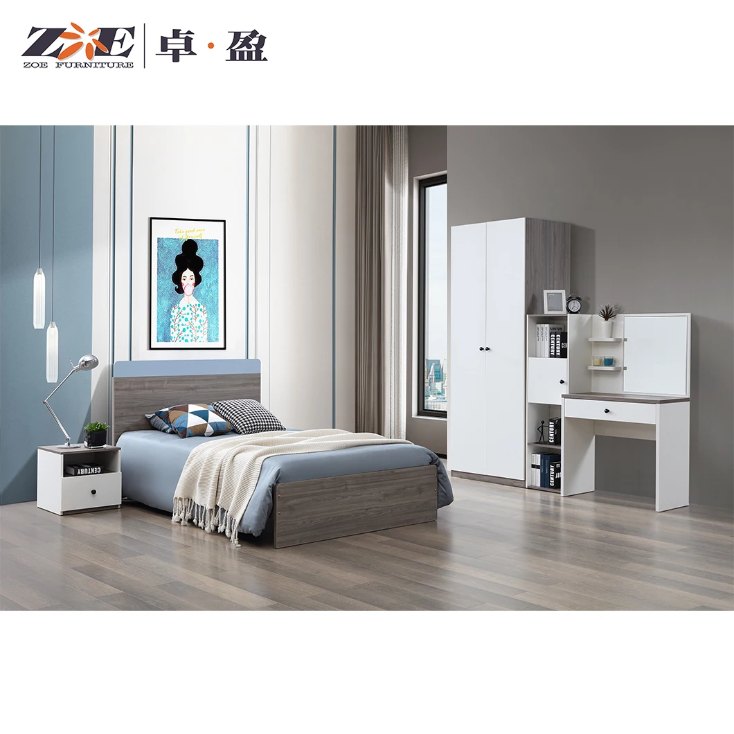 Modern style home furniture single bedroom set adult bedroom furniture
