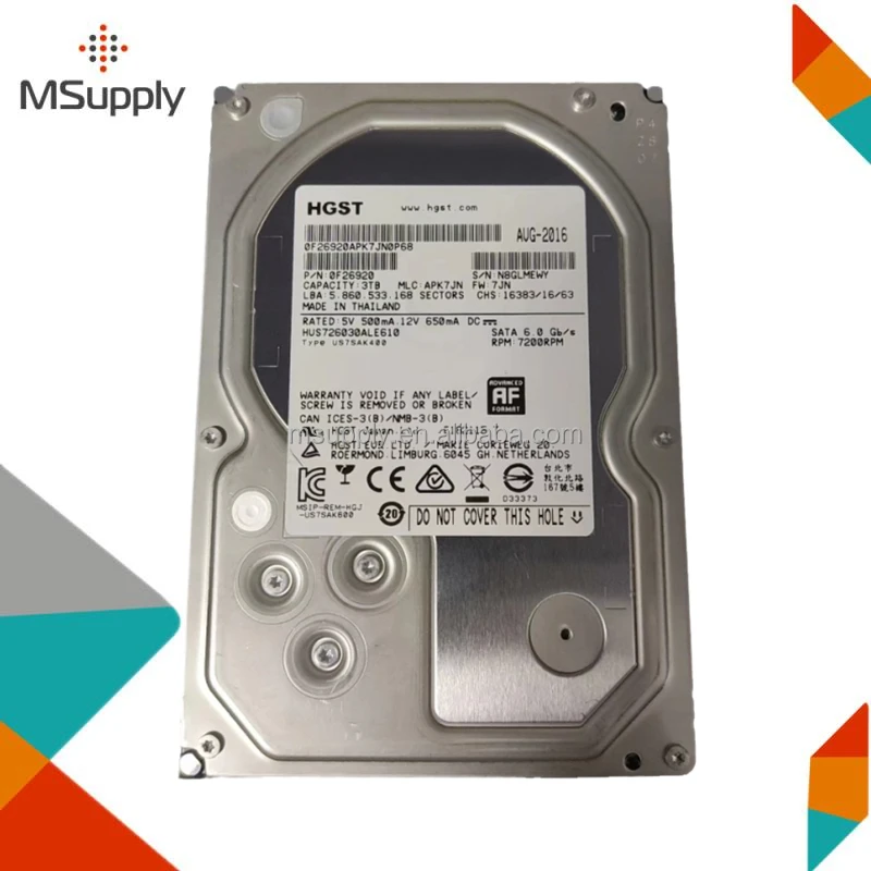 HUS726030ALE610 3TB 7.2k 3.5 SATA 6Gb HDD