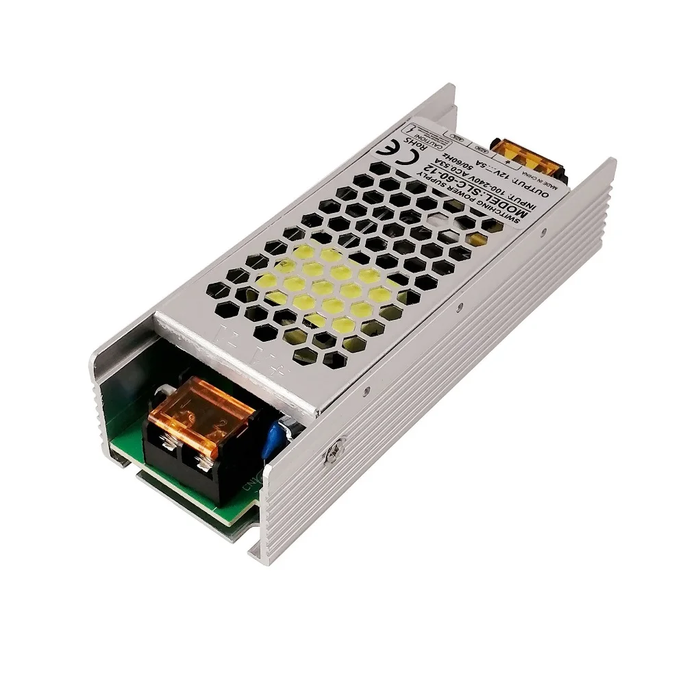 12V 24V LED Driver 60W 5A 2.5A LED Strip Module Power Supply Compliance with ECODESIGN ErP Directive 2009 / 125 / EU