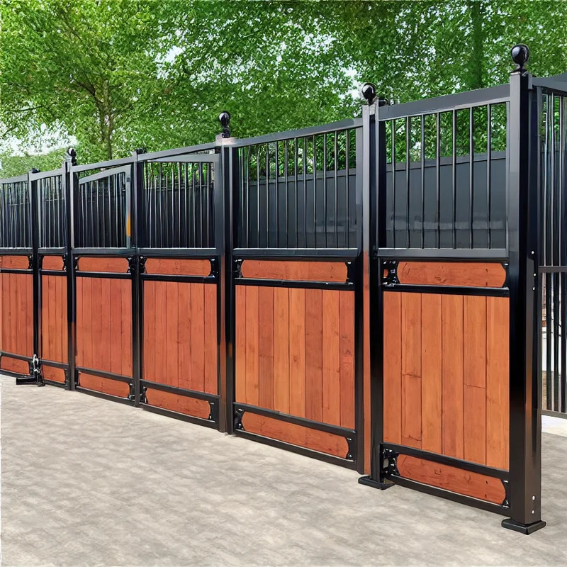 high quality Prefabricated galvanized Horse Stall bamboo stable door