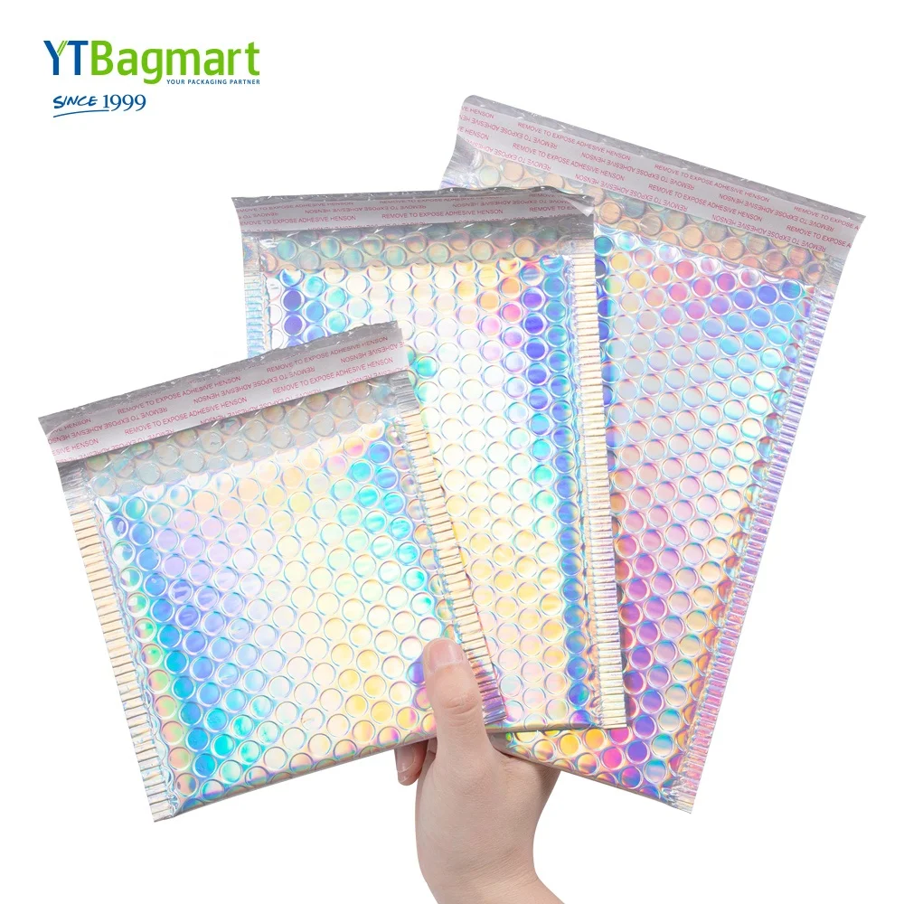 Экологически чистая отражающая алюминиевая пленка цветная упаковка голографические радужные металлические пузырьки