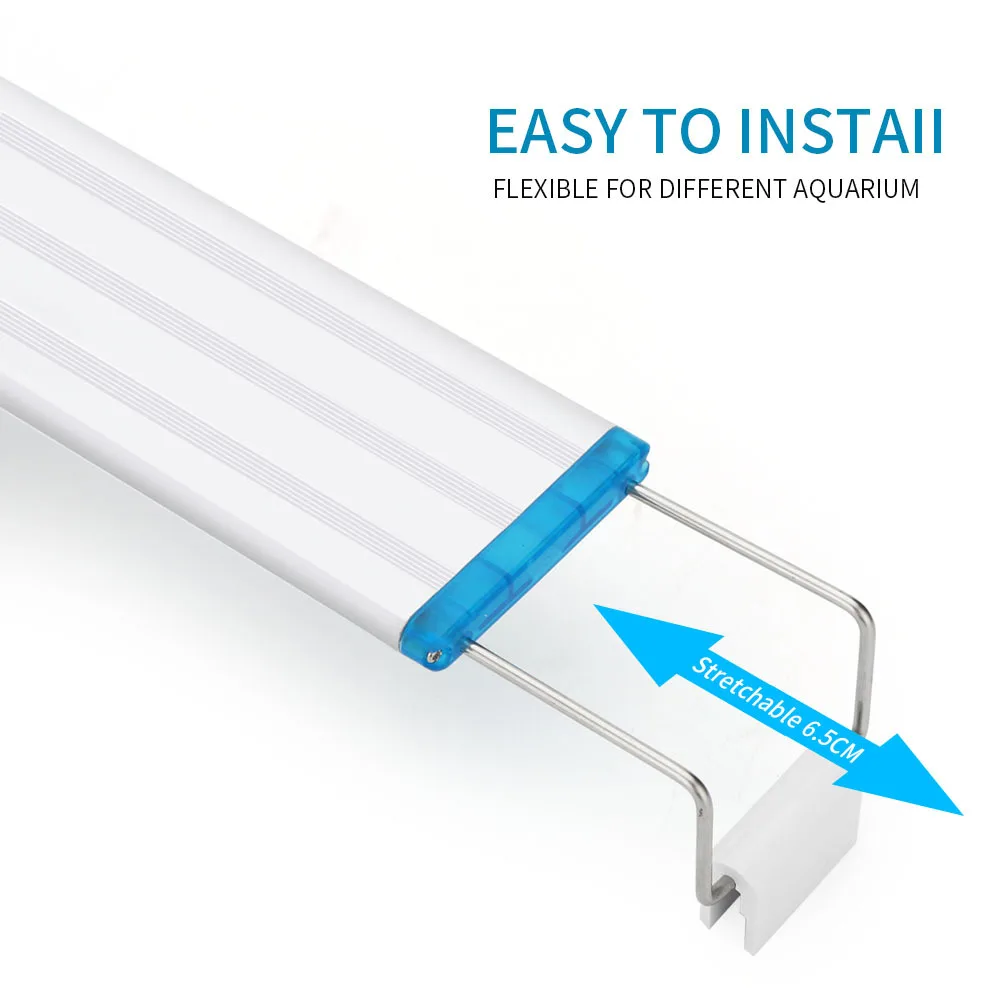 90-260V Aquarium Clip Light Super Thin Fish Tank Planted Aquarium Lamp 18-71cm LED EU Energy Aquarium Lighting