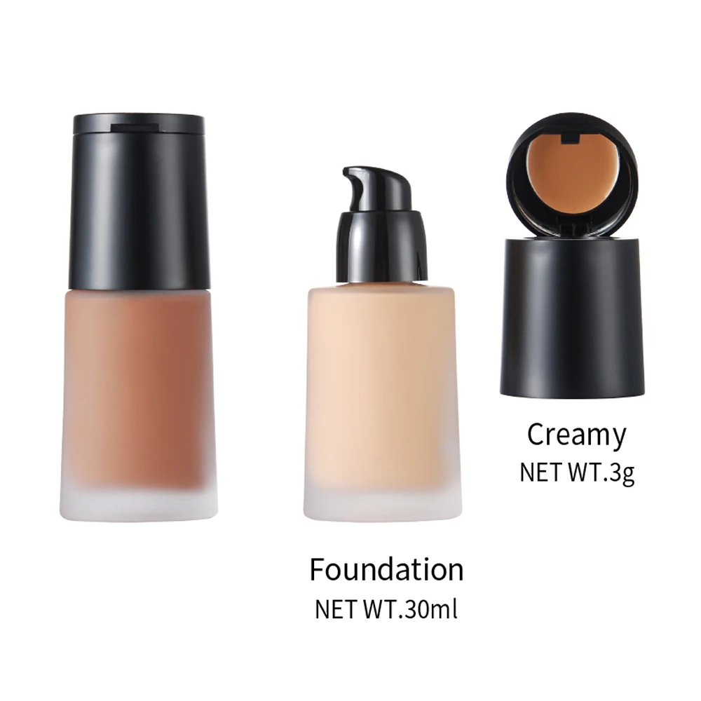 14 colors custom logo Vegan Make Up Foundation High Quality for Dark Skin Full Coverage Cream Foundation