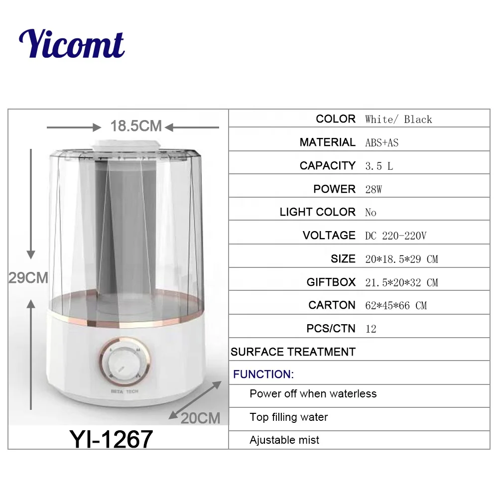 
3L 4L new product idea unique HOCI mist maker smart appliances home h2o young living filter bedroom ultrasonic air humidifier 