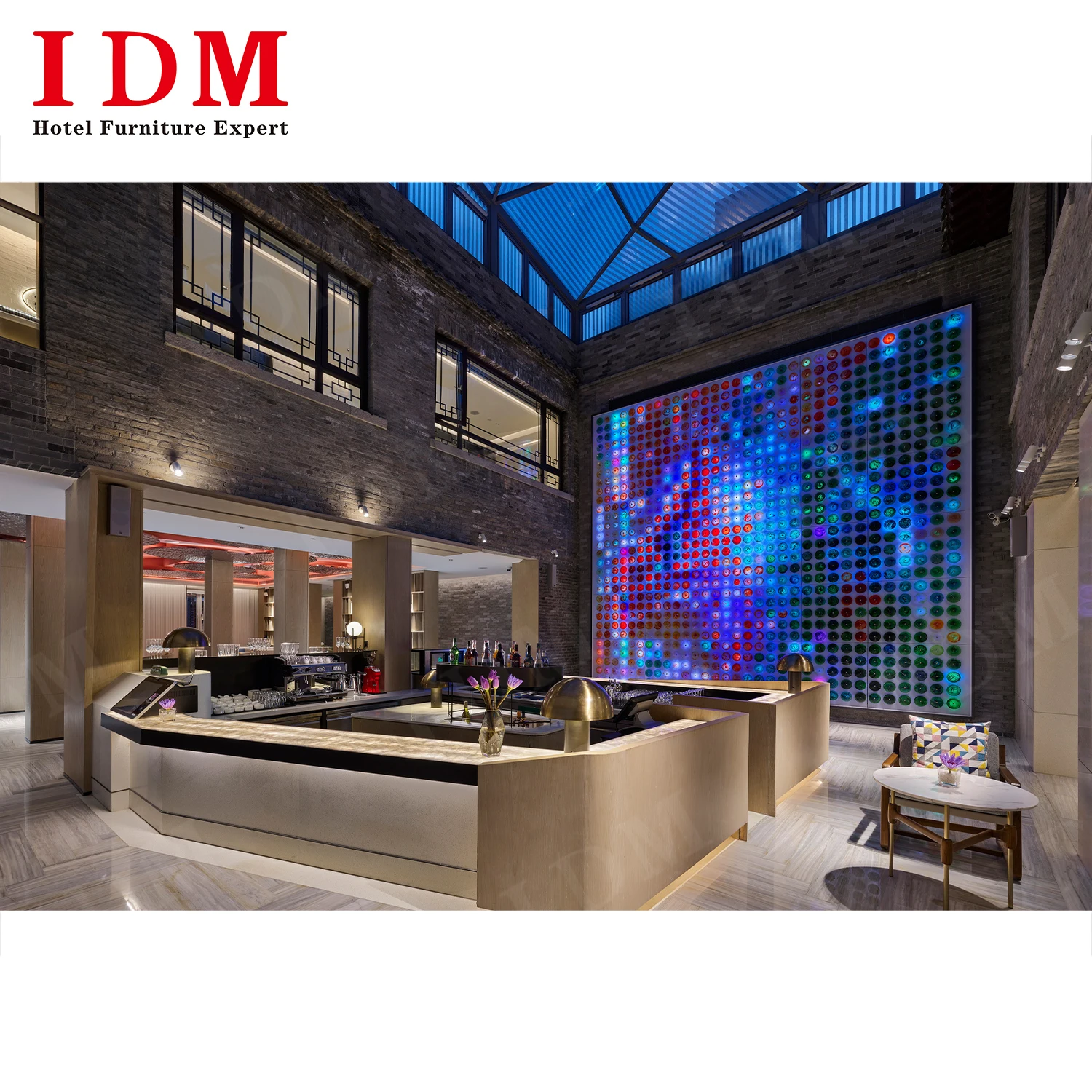 light luxury Commercial coffee shop fast food restaurant furniture set semi circle wood restaurant table and booths sofa