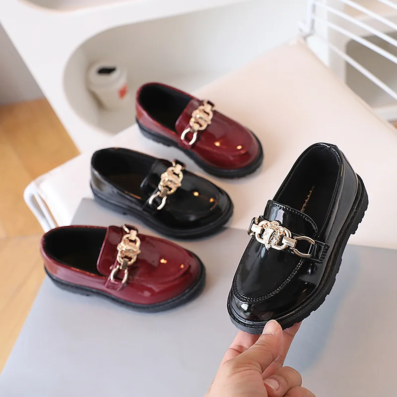 Children Leather Shoes for Boys Girls British Style Oxfords Vintage Kids Flats for School Party Formal Wedding 21-36 New