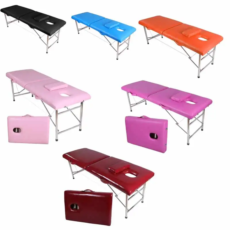 
Custom beauty massage bed portable folding stainless steel massage table  (62480793617)