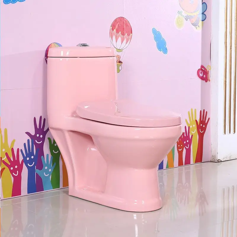 2019 Hot Sale Red Pink Yellow Blue Green Orange Colored Small Mini Children Size Toilet for Kindergarten Kids WC