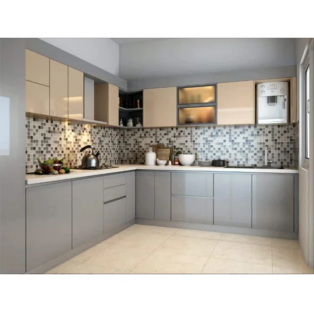 
Foshan prefab MDF modular kitchen cabinets 