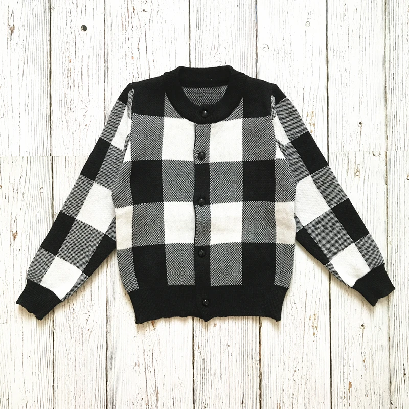 Children Clothes Girls Sets Fall And Winter Child Clothing Knit Plaid Girls Outfits