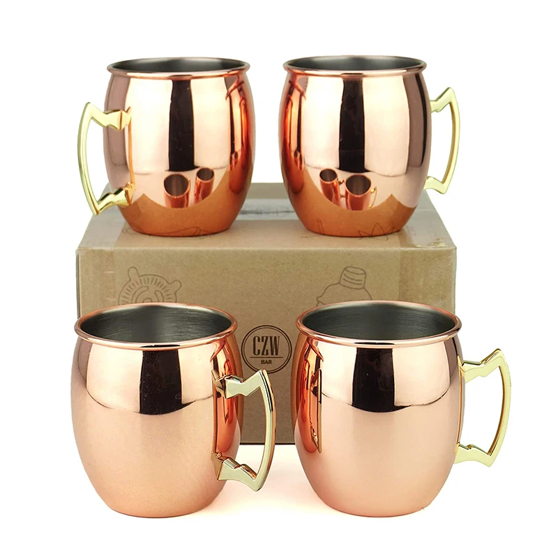 OEM нержавеющая сталь 16 oz МОСКОВСКИЙ Мул медные кружки набор из 4 шт.