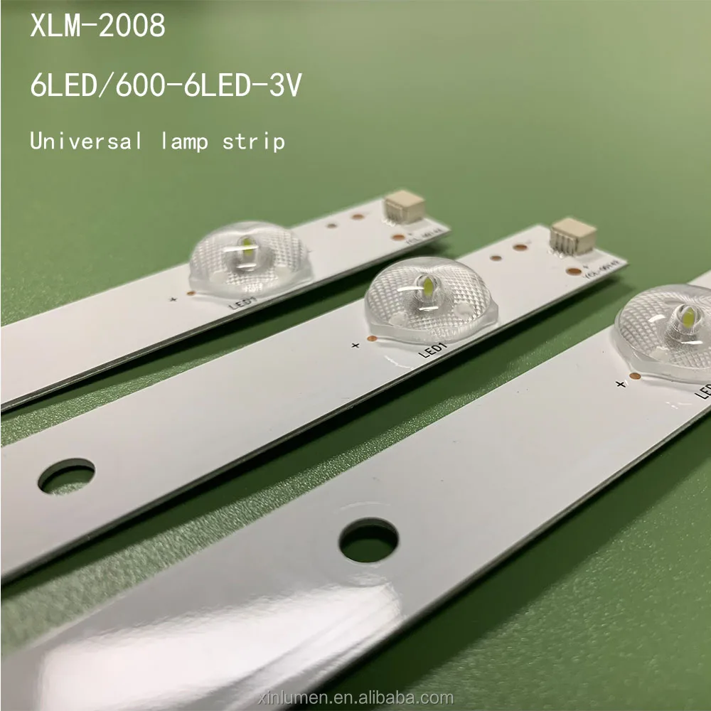 6LED/600-6LED-3V-XLM-2008 600*17 3030-3V LN ТВ светодиодная подсветка универсальная лампа