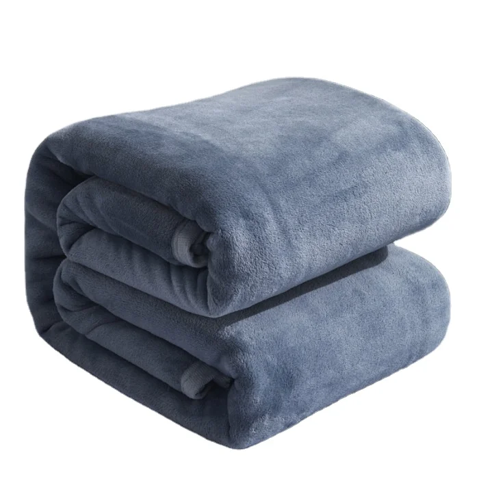 wholesale custom premium luxury super soft Double layer coral fleece blanket flannel