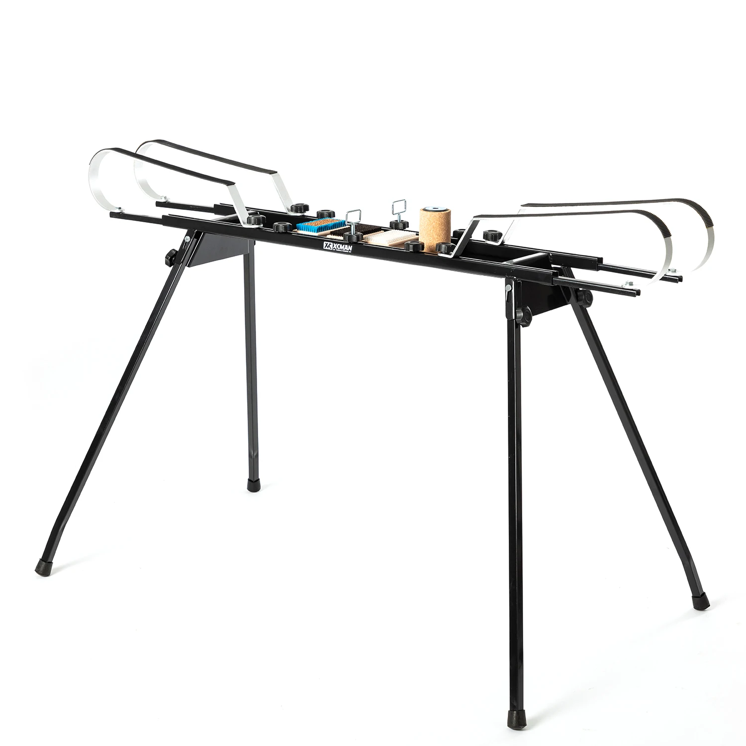 Cross County Nordic Ski Double Waxing Profile Bench with Foldable Legs for Traveling Adjustable Waxing Profile