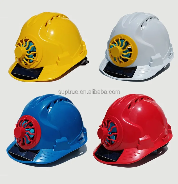 ABS shell solar construction working breathable cooling fan hard hat safety helmet constructions
