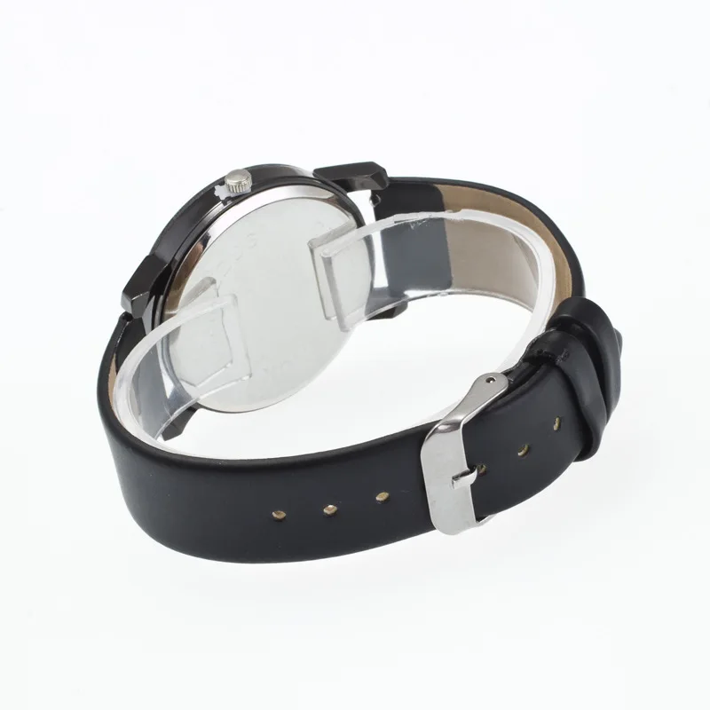 Fashion Rhombus Convex Surface Quartz Watches Leather Strap Student Watch Simple Couple Watch