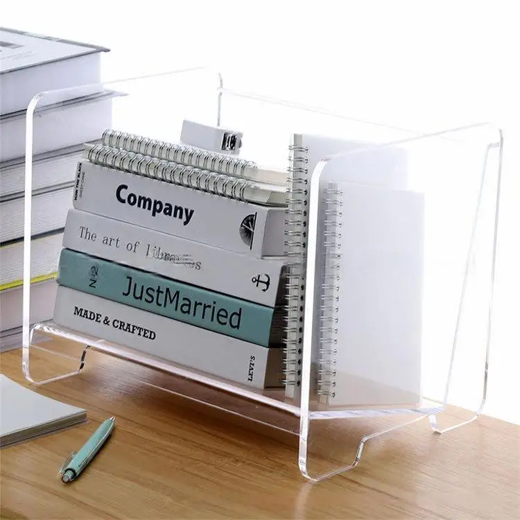 Acrylic Simple Reading & Drawing Bookstand Home Desk Bookshelf Storage Shelf Creative Standing Type for Students