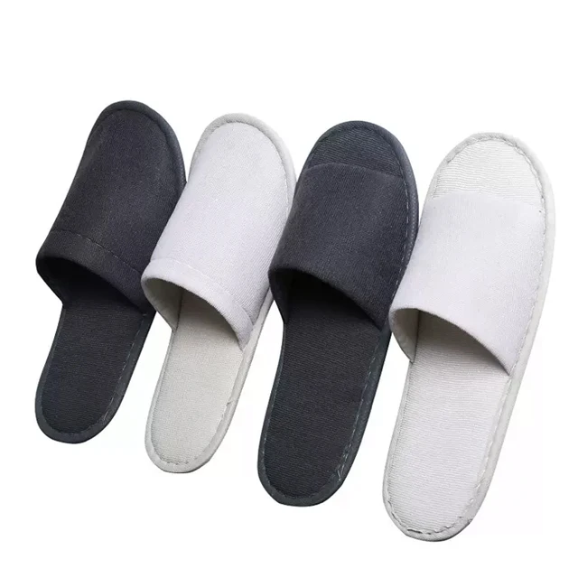 Hotel Slippers Luxury Hotel Environmental Protection Bulk Guests Disposable Tasteless Wool High-quality Non-slip Unisex White