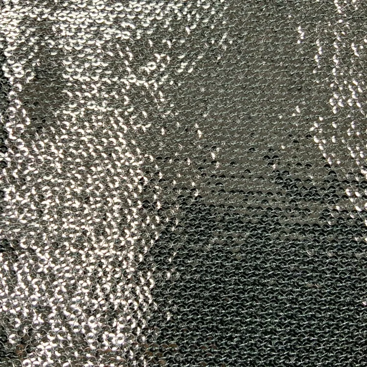 Gorgeous 3mm Spangle Embroidery stretch Sequins Fabric for Evening Party Dress Wear