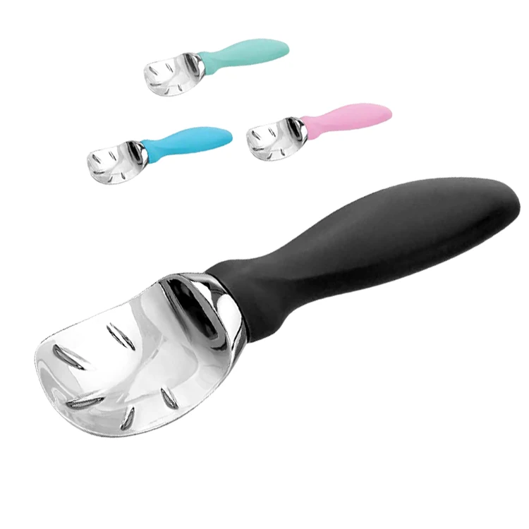 New Design Heavy Duty Zinc Alloy Black Cookie Cake Spoon Ice Cream Scoop