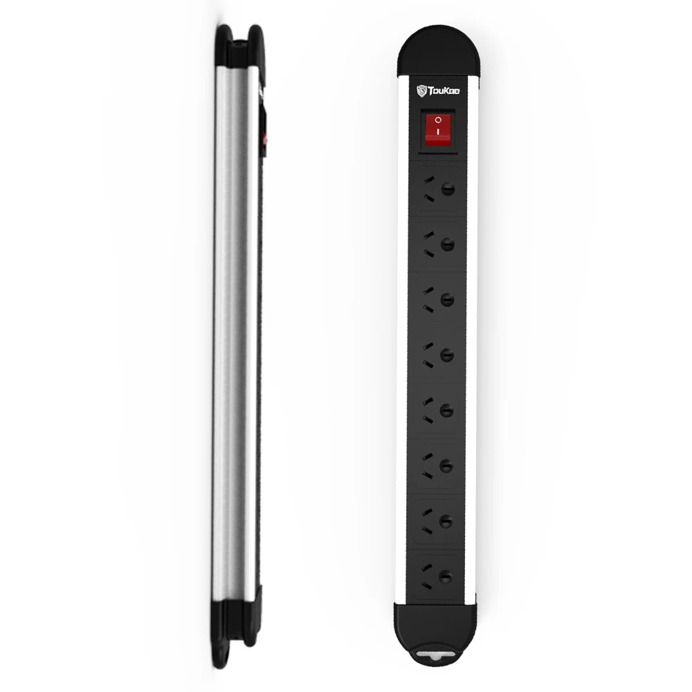 
8 Gang Switched Extension Leads Power Strip Multi Outlets Extension Socket 1.8m Power Cable Cord 