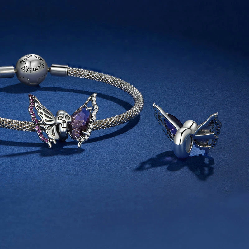 New Arrival Halloween Series Vintage 925 Sterling Silver Skull Witch Fashion Jewelry Pendants Charms