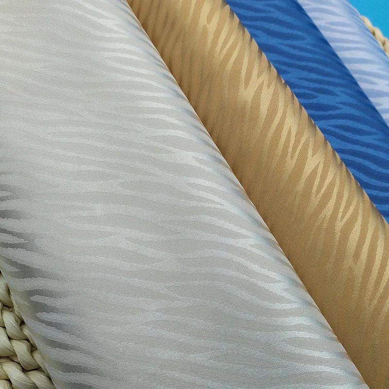 Zebra Patterned Polyester Satin Jacquard Fabric Manufacturers Directly Imitation Silk Fabrics Jacquard Stof For Pajamas Dresses