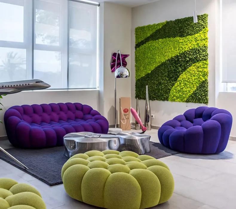 Model Foam Sofa Living Room Fabric Bubble Shape Sofa Lounge Sofa