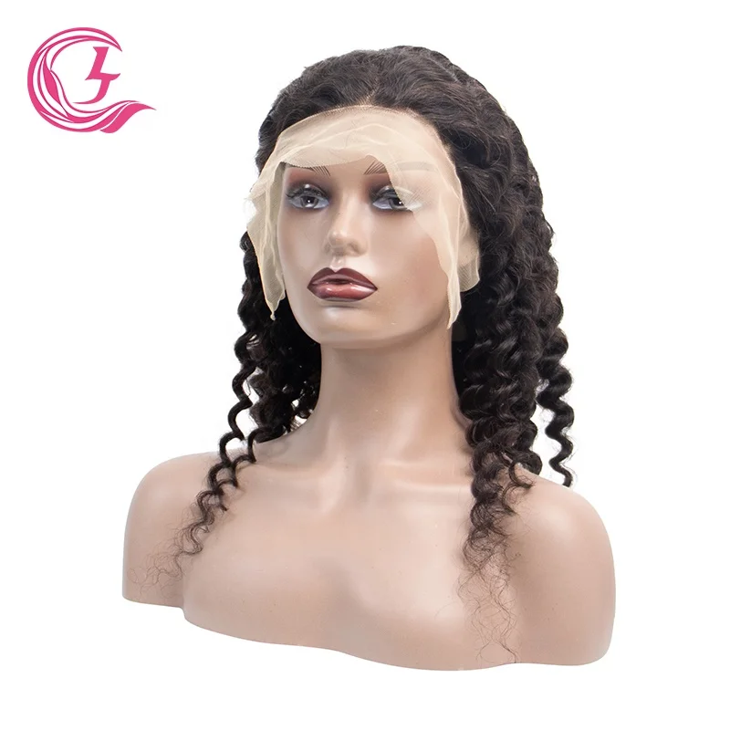 Clj Wholesale Cheveux Transparent Cuticle Aligned Brazilian 13X4 Deep Wave Wigs Human Hair Lace Front Virgin For Black Women