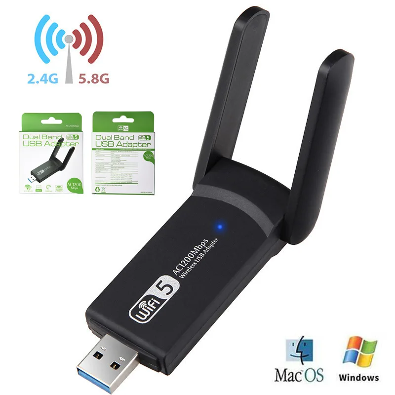 1200M dual-band Gigabit wireless network card 2.4G/5.8G notebook desktop WIFI signal receiver transmitter