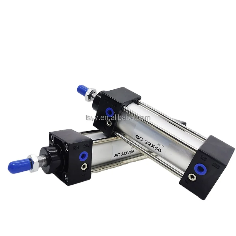 SC32 Series pneumatic cylinder Bore 32mm Stroke 25-1000 double acting aluminum air cylinder