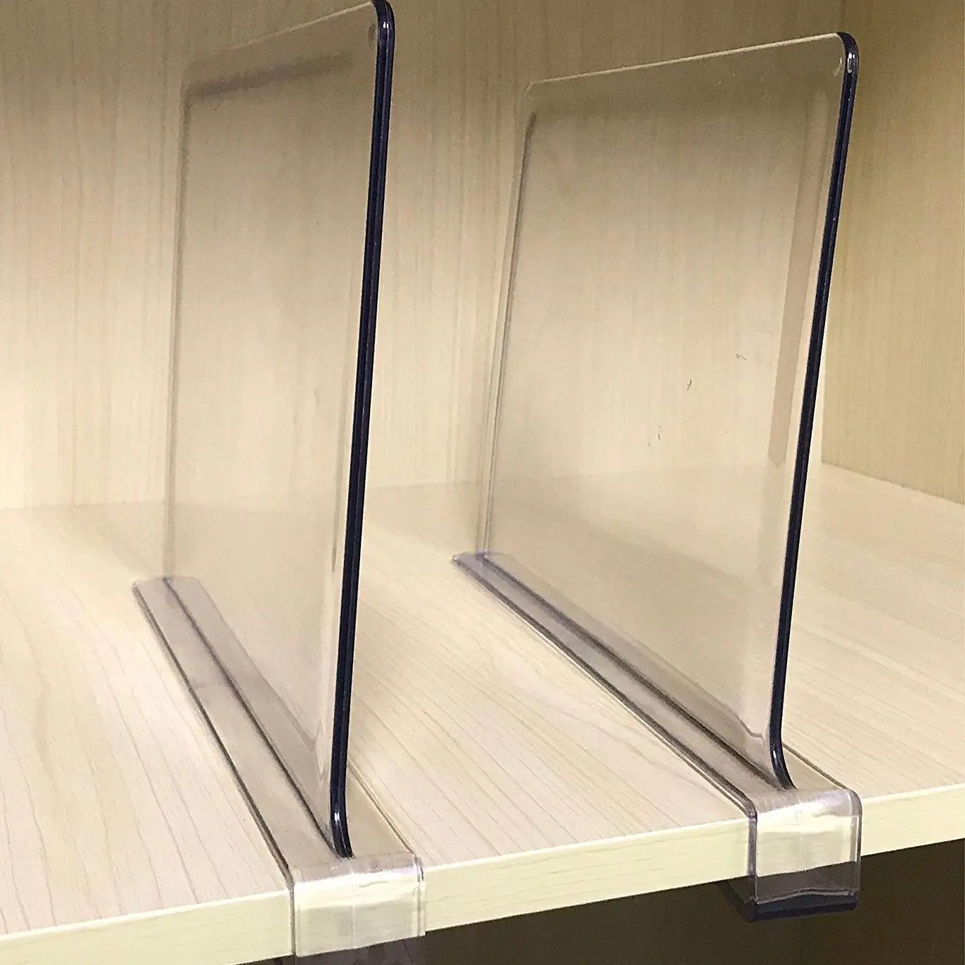 Closets Separators Organizers, plastic shelves, Base Kitchen Cabinets Storage Clear Acrylic Closet Shelf Dividers