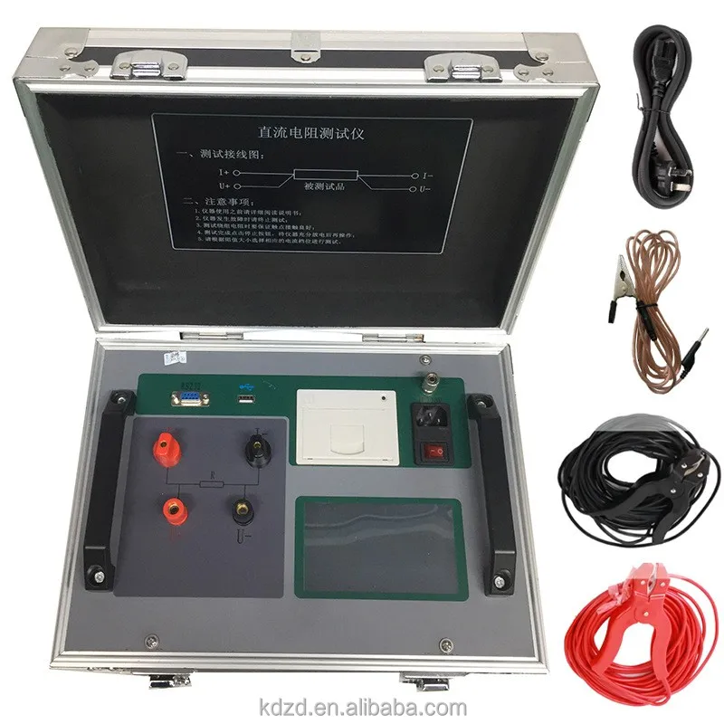 50A 50kOhm Automatic Portable Transformer Winding Low Resistance DC Milliohm Meter Transformer Ohmmeter for Power Transformer